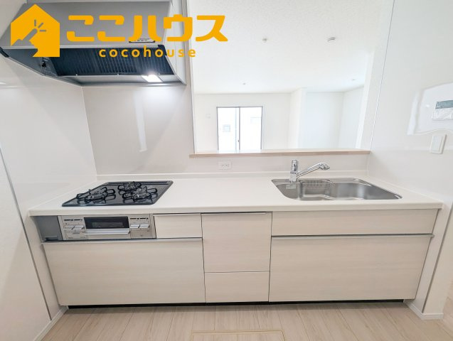 うるま市与那城屋慶名第6　クレイドルガーデン　新築戸建て　全4棟　1号棟のキッチン|家事のしやすいシステムキッチン