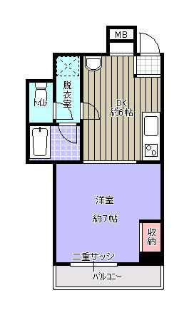 江東区亀戸６丁目の賃貸マンションの間取り