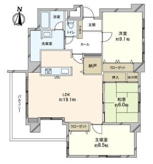 リブウェル南6条の間取り