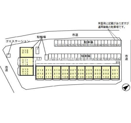 ビューパークヤマモ307の区画図