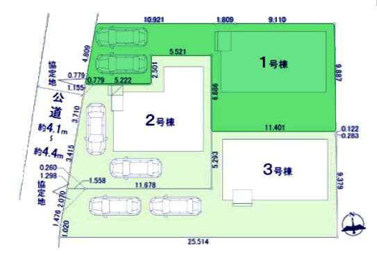 【区画図】 | アーバンスタイル前橋市北代田町2期ー① | 細井小学校まで徒歩5分！ベルクまで徒歩5分とお買い物も便利な好立地！