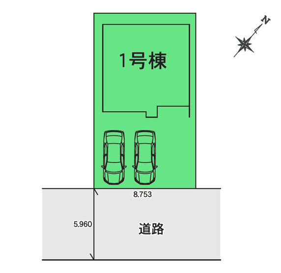 【区画図】 | リナージュ前橋市朝倉町4丁目1期ー① | JR前橋大島駅まで1.4Km！