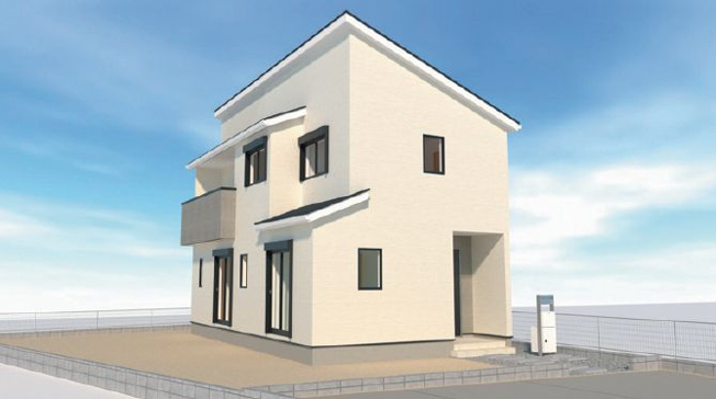 【外観パース】 | リナージュ前橋市三河町2丁目24-1期ー① | （完成予想図）
JR前橋駅まで徒歩13分！