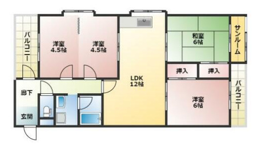メゾンやすむろⅡの間取り