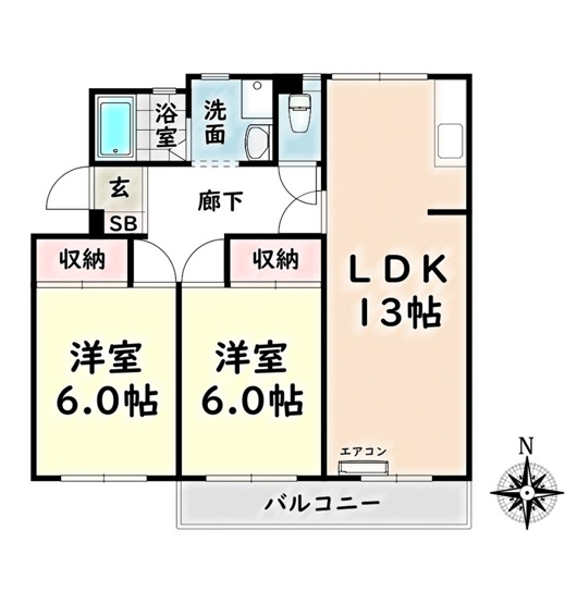 【間取り】 | ユートピア南山【名古屋市賃貸・南向き】