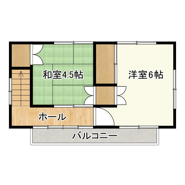 想定年間賃料144万　想定利回り11.25％　木造の間取り|２F
