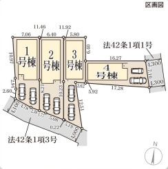 リーブルガーデン尼崎市常松3期の区画図