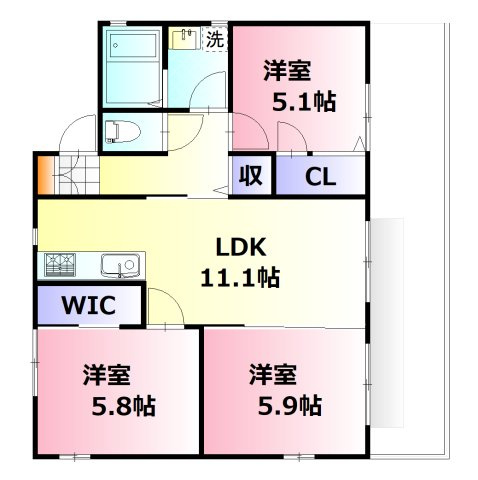 【間取り】 | メイプル仁保南