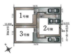 【間取り】 | 東久留米市滝山２丁目　新築戸建て　２号棟 | 住環境良好の滝山に全3棟の新築戸建てが誕生です