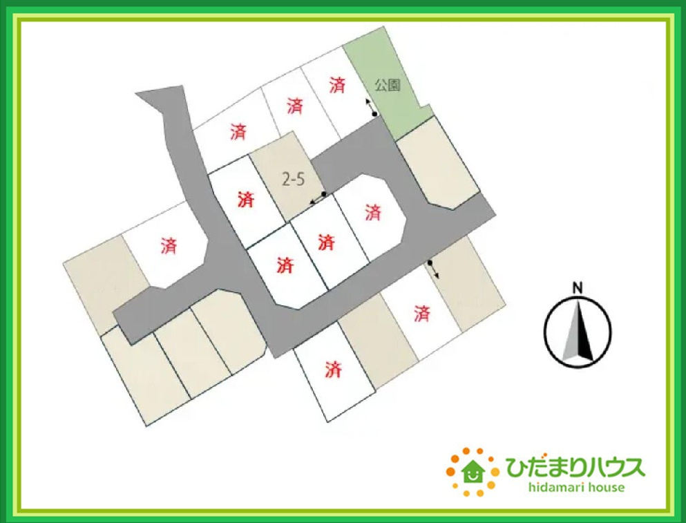 いわき市小名浜燈籠原　区画2-5　売地の区画図