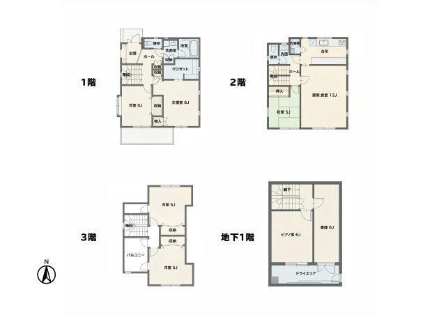 杉並区　戸建ての間取り
