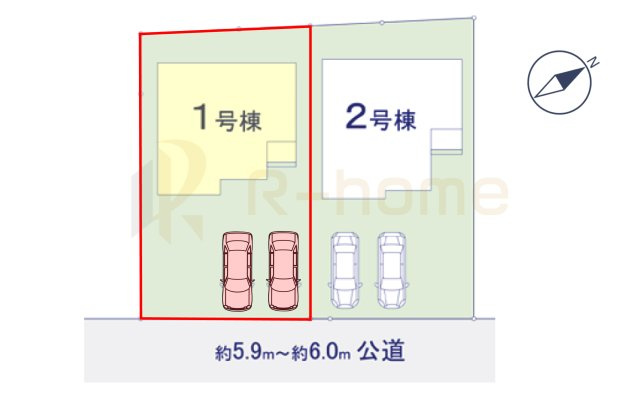 取手市井野台5期　新築戸建て　1号棟の区画図|大きなお買い物だからこそ、メリット・デメリットを伝えさせて頂きます。
R-homeにお任せください♪