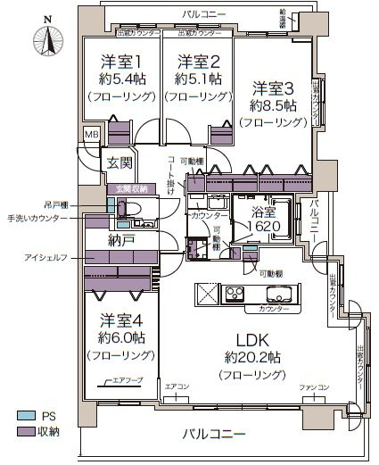 【間取り】 | クリーンリバーフィネス手稲オーブ