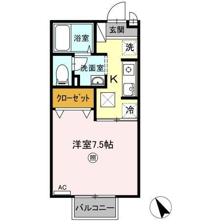 ミントグリーンの間取り