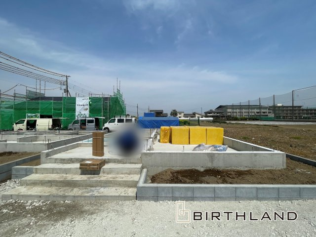 新築戸建・新築建売　太田市新田大根町第2　綿打小学校・綿打中学校の外観|【2号棟】基礎工事が始まりました！（2026.04月撮影）