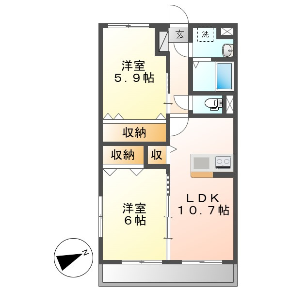 マンション・裕の間取り