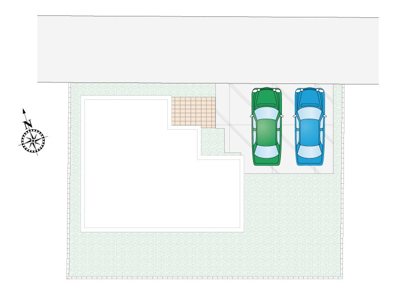 飯能市川寺１区画　区画図
車駐車変列２台可能（車種による）