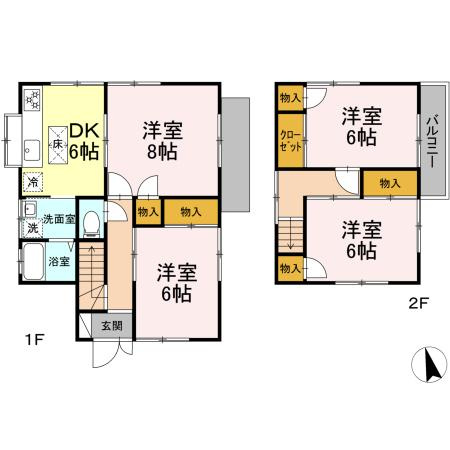 ファミーユ天満A棟戸建ての間取り