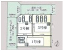 神埼市神埼町本堀第1　２号棟の区画図|2台　駐車可能
