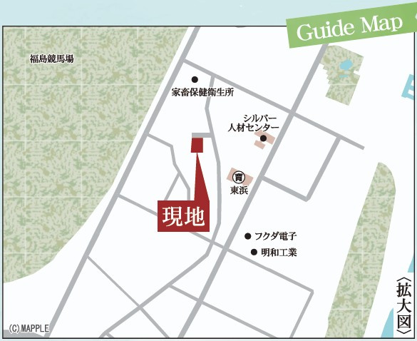 新築戸建・新築建売　福島市東浜町第5　福島第三小・福島第二中の地図