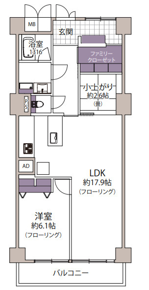 【間取り】 | 日商岩井今泉マンション☆仲介手数料無料☆