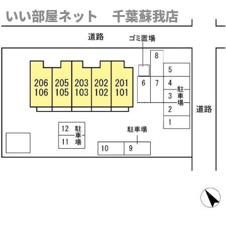 ベルハイムⅡの区画図