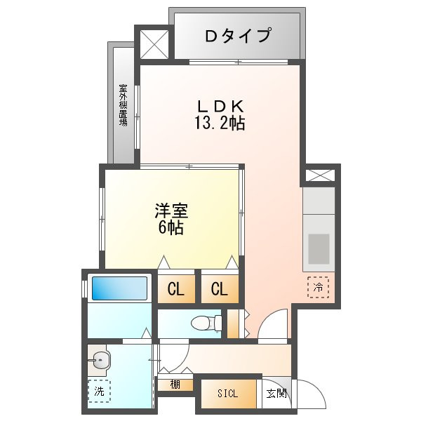 ティファーナ高宮の間取り|※図面と現況が異なる場合は現況優先になります。
