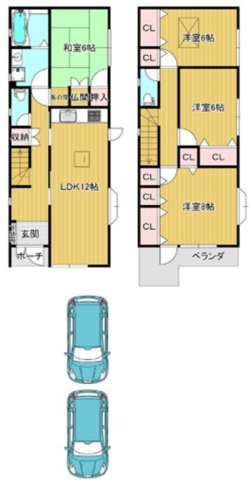 西宮市松籟荘の間取り|阪急今津線甲東園駅が徒歩圏。将来のお子様の通学も視野に入れると各方面アクセスがいい住居は日々の生活を助けてくれますね。
