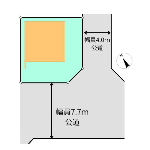 越谷市袋山　新築戸建ての区画図
