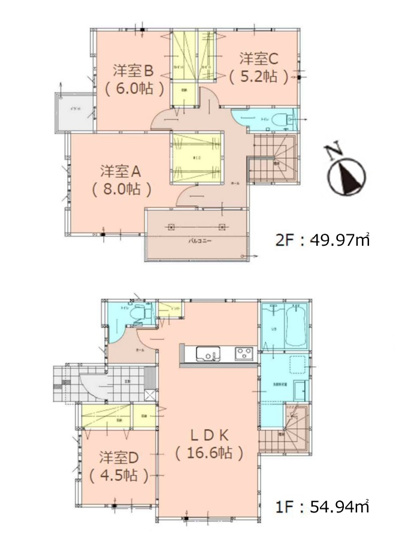 【間取り】 | 福岡市東区奈多2丁目5期　1号棟（全5棟）【仲介手数料無料・0円】 | 平日、土日祝日もお好きな日時にご見学可能です。お気軽にお問合せ下さい。