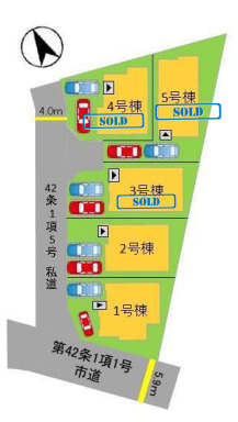 【区画図】 | 福岡市東区奈多2丁目5期　1号棟（全5棟）【仲介手数料無料・0円】 | 区画図です。 1号棟
