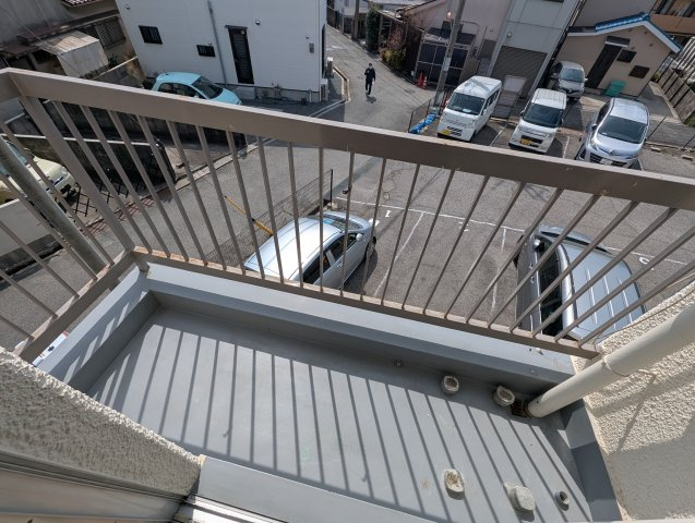 百楽マンションのバルコニー