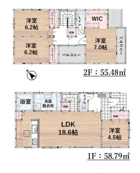【間取り】 | 福岡市東区奈多1丁目2期　2号棟（全6棟）【仲介手数料無料・0円】 | 平日、土日祝日もお好きな日時にご見学可能です。お気軽にお問合せ下さい。