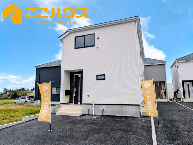 うるま市与那城屋慶名第6　クレイドルガーデン　新築戸建て　全4棟　4号棟の外観|防犯カメラが付いたセキュリティの高いお家です！