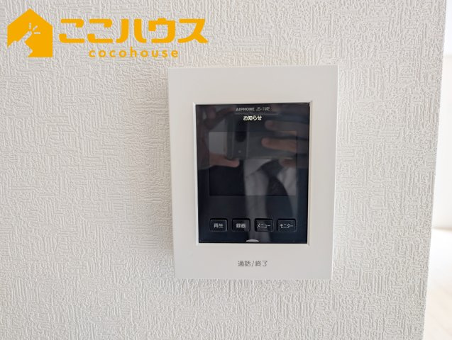 うるま市与那城屋慶名第6　クレイドルガーデン　新築戸建て　全4棟　4号棟のセキュリティ|録画機能付きTVインターホン