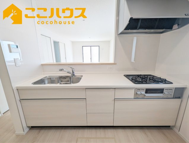 うるま市与那城屋慶名第6　クレイドルガーデン　新築戸建て　全4棟　4号棟のキッチン|家事のしやすいシステムキッチン