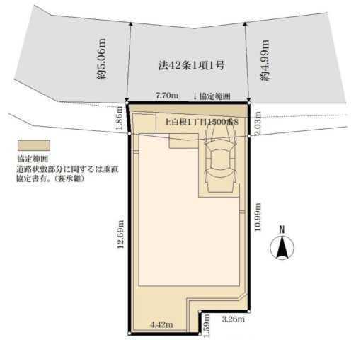 横浜市旭区白根5丁目　新築戸建【仲介手数料無料】の区画図