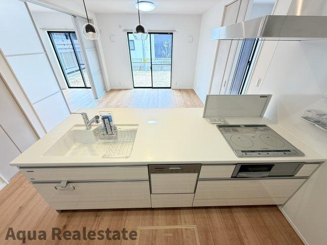 三豊市詫間町詫間　新築オール電化平屋住宅のキッチン|きれいなキッチンです