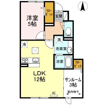 Ｋａｄｏｙａｋａｎ　E棟の間取り
