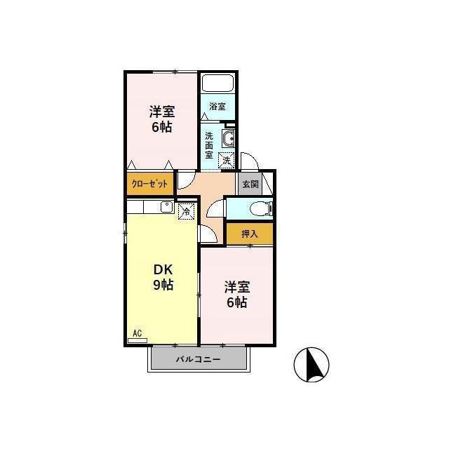 アヴェニール幸B棟の間取り