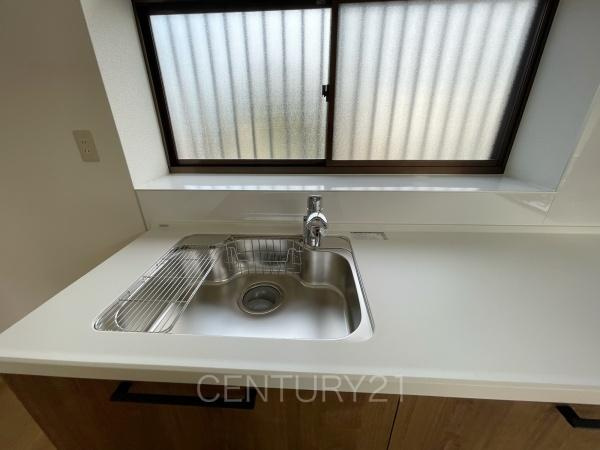 前橋市鶴が谷町１期のキッチン|浄水器付きです。