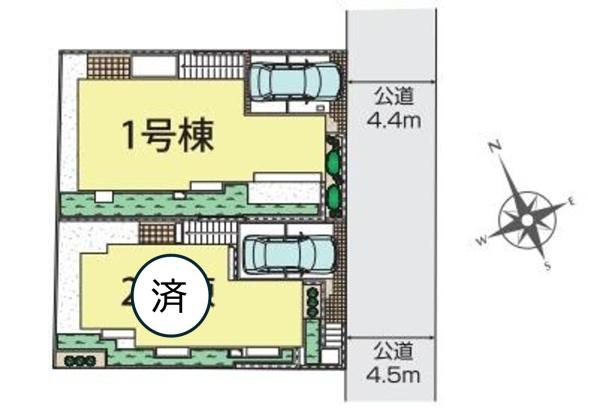 横浜市旭区中沢３丁目の新築一戸建の区画図|限定2棟の販売です！
お気軽にお問合せ下さい！