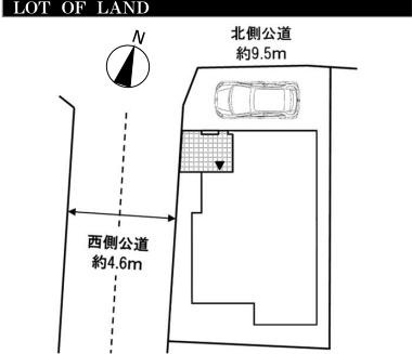 横浜市港南区上大岡東３丁目の新築一戸建の区画図|角地につき陽当り・通風良好♪
限定1棟の販売です！