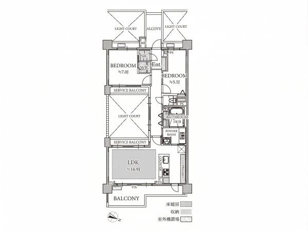 【間取り】 | サウススクエア | 販売価格：１２，３８０万円　間取り：２ＬＤＫ　空室（ご見学可能ですのでお気軽にお問合せ下さい）
