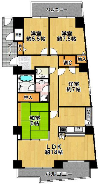 ベイシティ大阪センタープラザの間取り|４ＬＤＫ！！