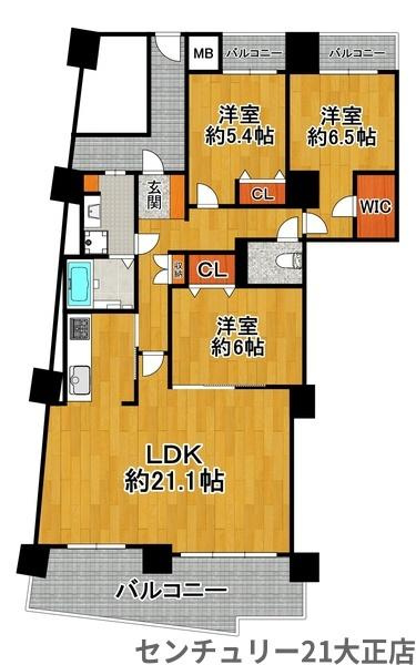 ベイシティ大阪センタープラザの間取り|４ＬＤＫ！！