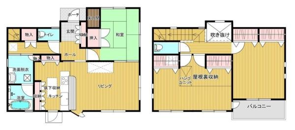 香芝市旭ケ丘１丁目　一戸建の間取り