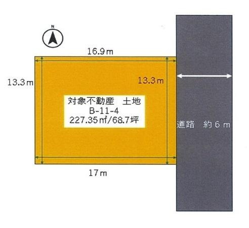 北葛城郡王寺町南元町３丁目　Ｂ11ー4　建築条件なし土地の土地図