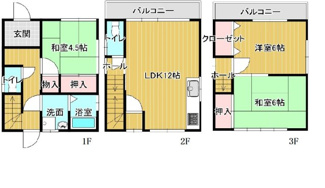 【間取り】 | 東灘区本庄町1丁目　中古戸建
