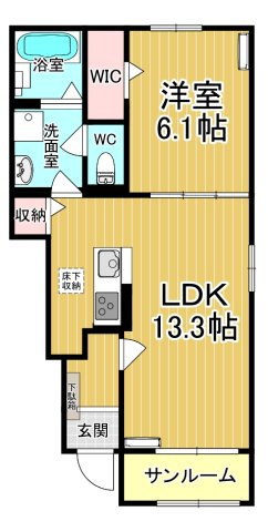 【間取り】 | ル・シエル | カップルさんにオススメのお部屋です♪